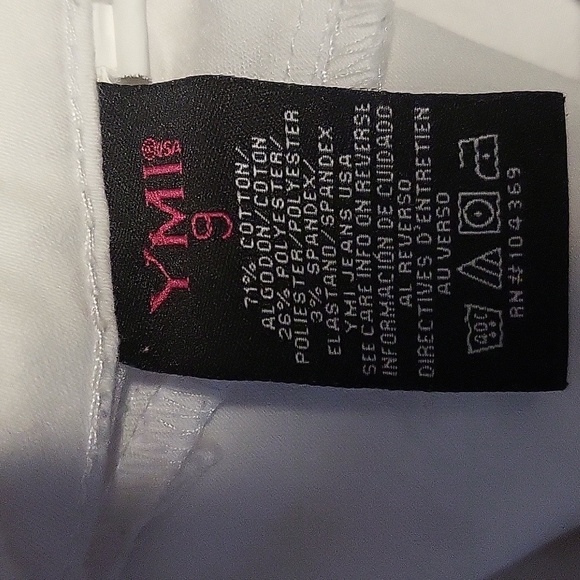 YMI WannaBettaButt White High-Rise Stretchy Cuffed 3" Inseam Shorts Size 9 - Picture 6 of 12